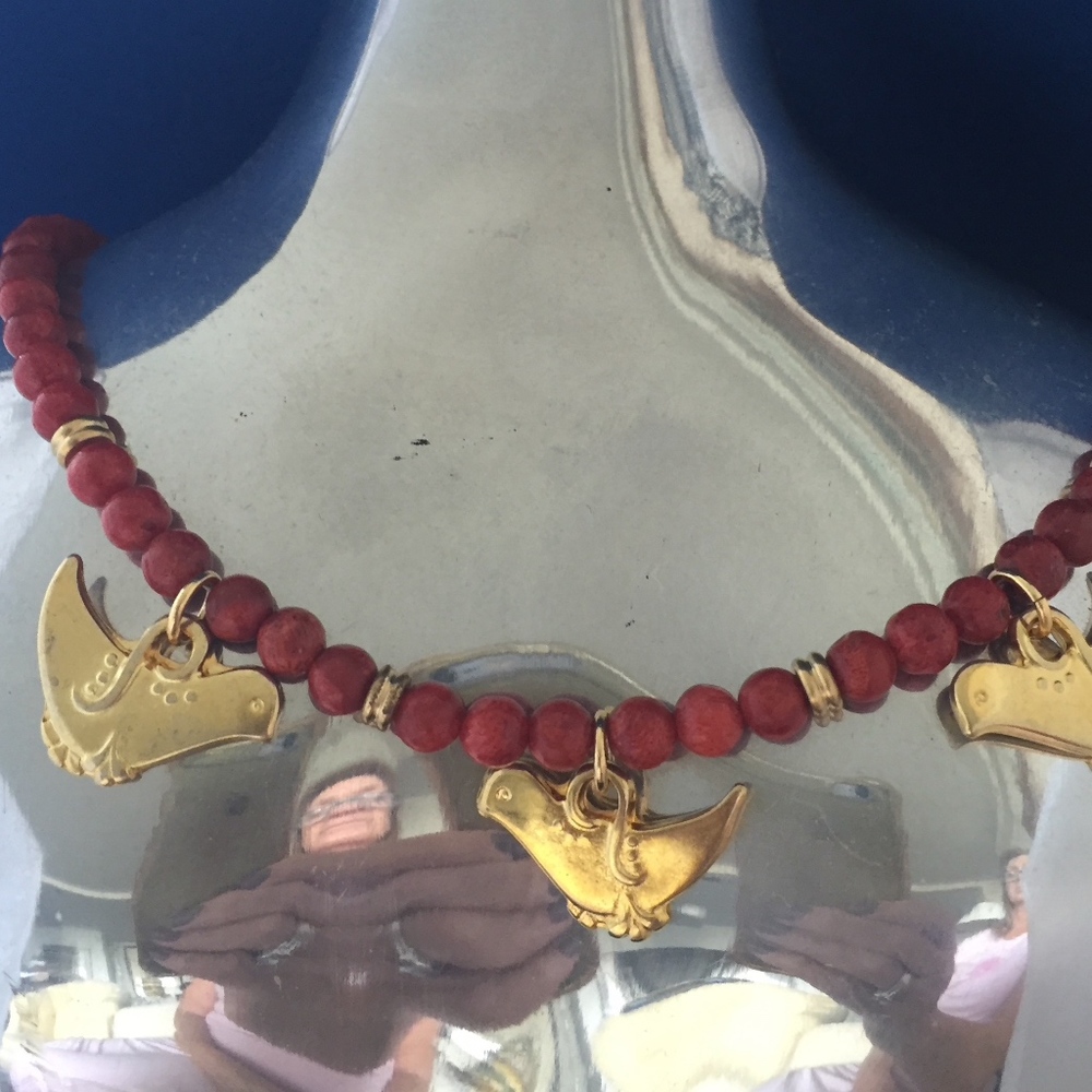 💖Necklace Garnet Rolled Gold NWT FINAL PRICE